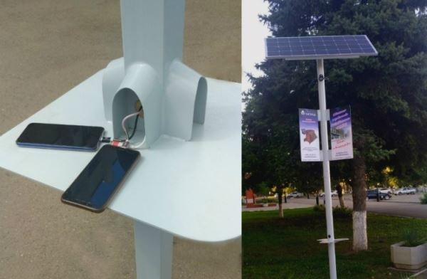 В России создали автономные уличные фонари, способные заряжать гаджеты и раздавать Wi-Fi
